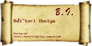 Bátori Ibolya névjegykártya